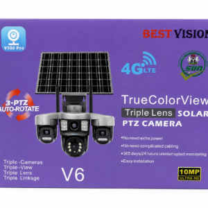 4G LTE Triple Lens Solar PTZ Camera (10MP Ultra HD)