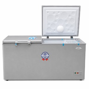 Flat Double Door Chest Freezer – Large Capacity Deep Freezer with Dual Lids