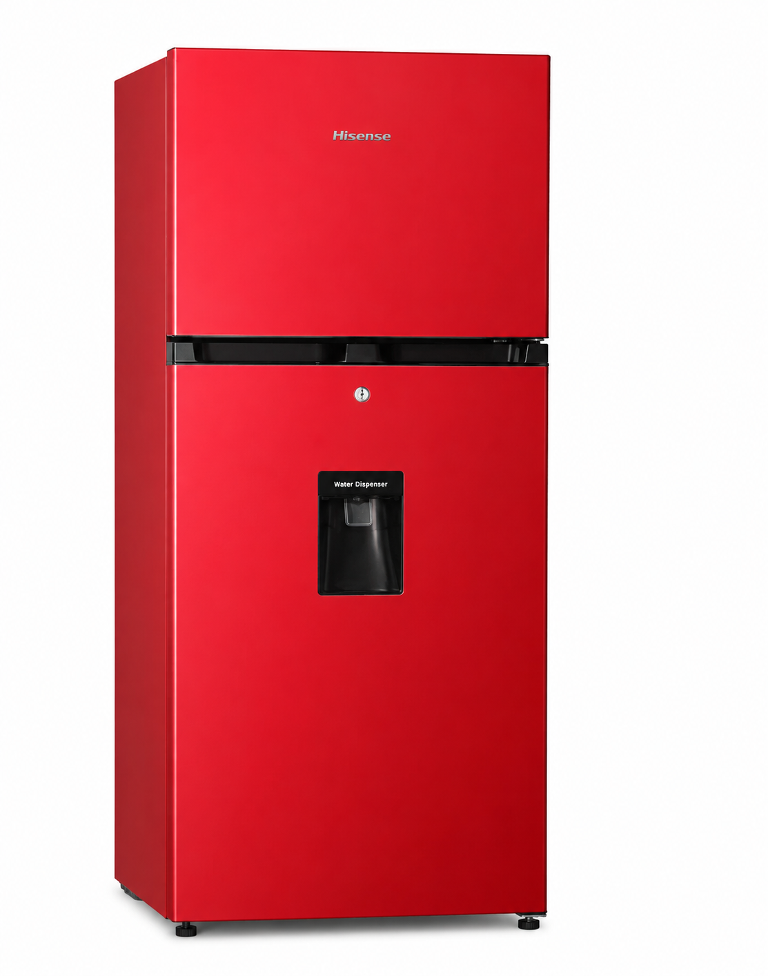 Hisense Red Double Door Refrigerator with Water Dispenser