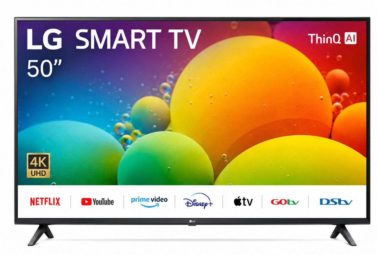LG 50-Inch 4K UHD Smart TV – Wi-Fi Enabled LED Television with HDMI & USB