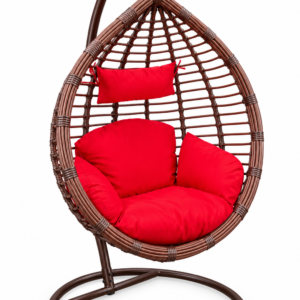 Rattan Hanging Egg Chair with Stand & Cushions | Romat Store